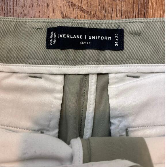 NWOT Everlane Performance Slim Fit Chino Pant Light Sage Size 34x32 - Picture 6 of 7